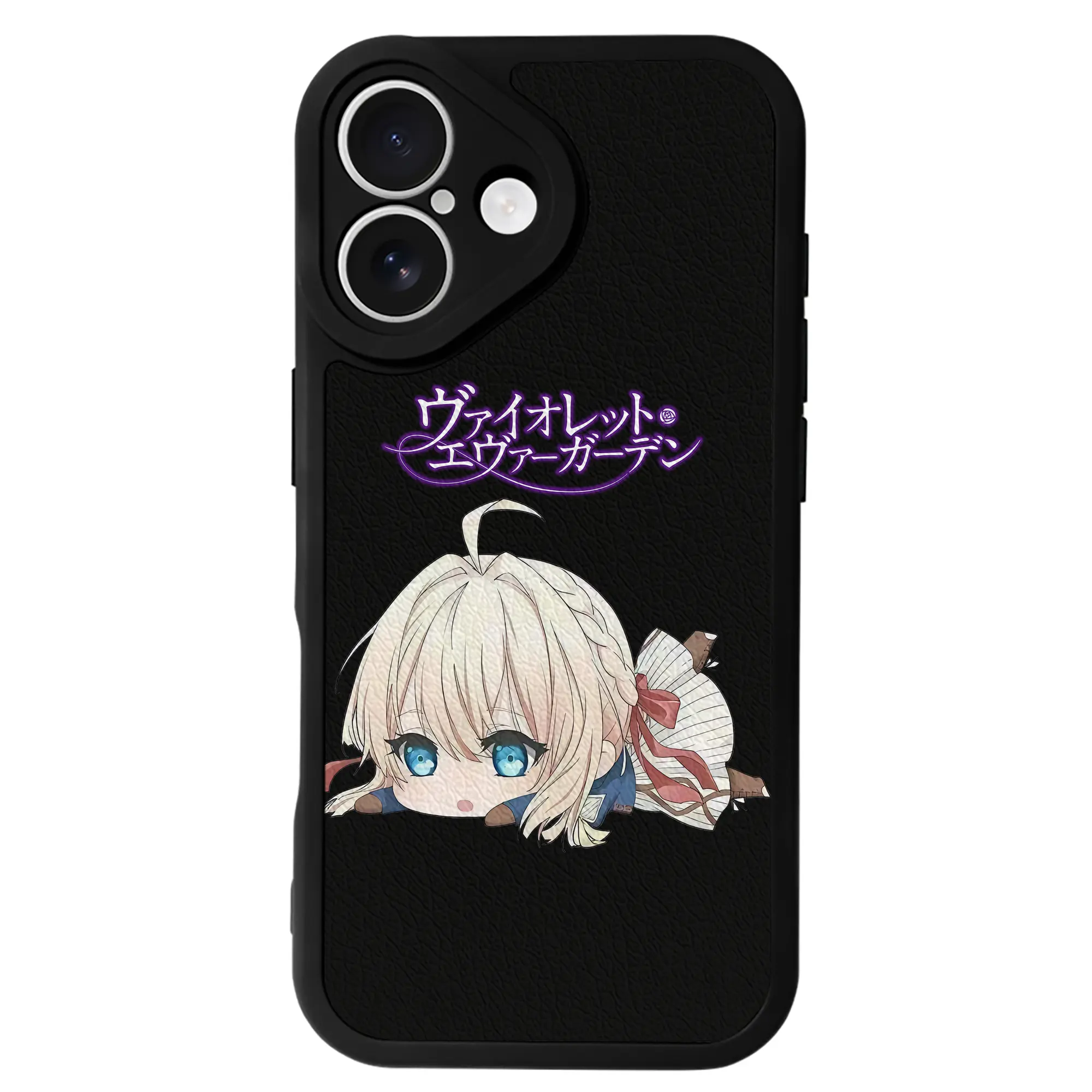 ヴァイオレット・エヴァーガーデン グッズ,ヴァイオレット・エヴァーガーデン - IPhone 16シリーズ対応 ・ シリコンスマホケース ・ レザー調 ・ 高精度フィット ・ 耐衝撃 ・ ワイヤレス充電対応 ・ 精密カット